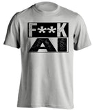 grey tshirt that says fuck AI in bold font