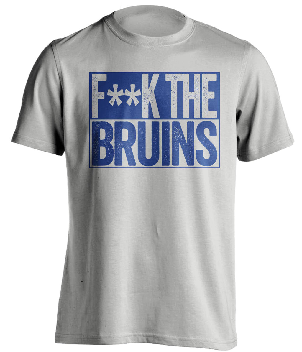 Fuck the Bruins censored Haters grey Tee for a Buffalo Sabres Fan Shirt by Beef Shirts