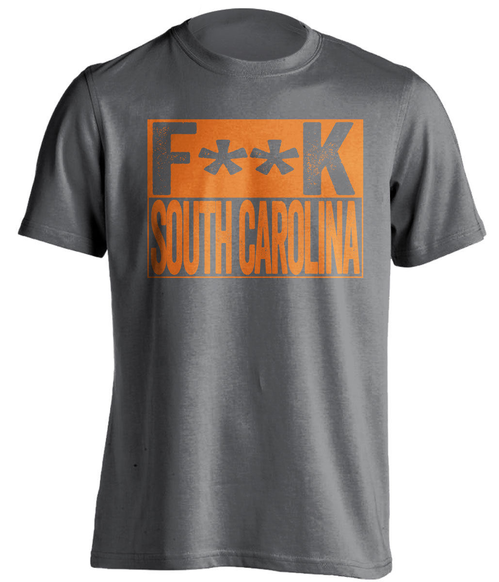 fuck south carolina censored grey shirt for clemson tigers fans haters gameday tee
