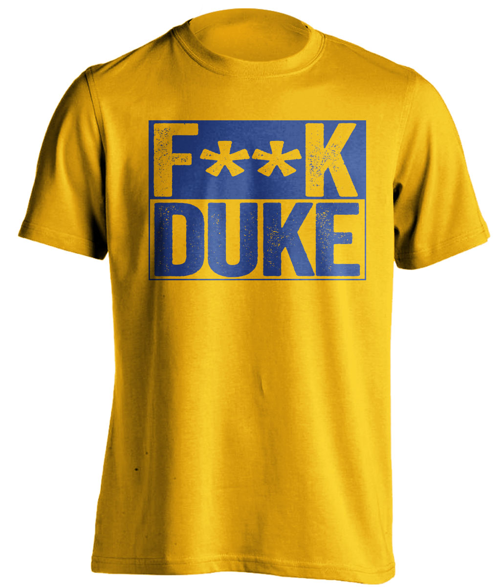 Fuck Duke censored gold Haters Tee for Pitt Panthers Fans Shirt by Beef Shirts