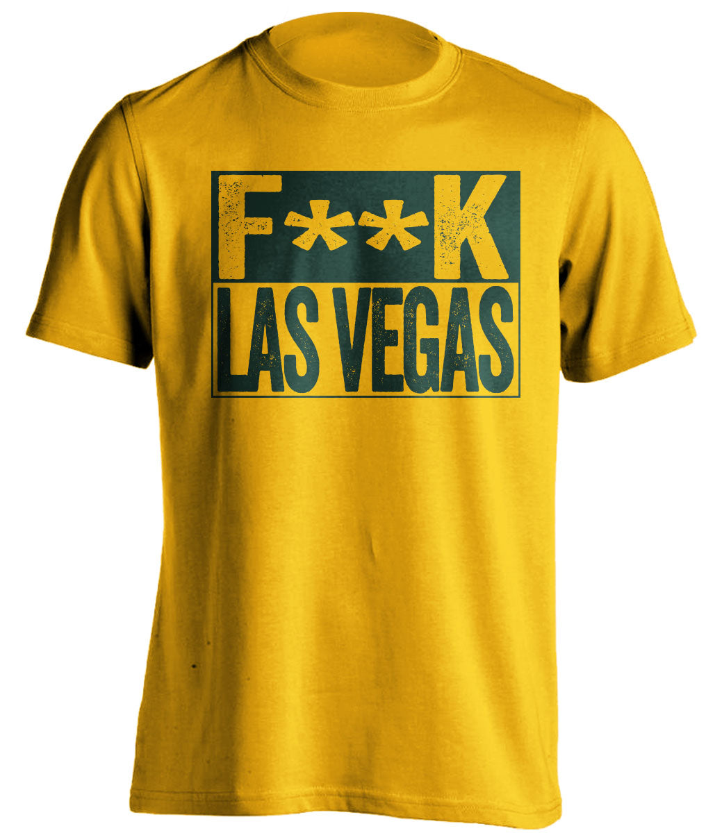 fuck las vegas oakland athletics A's censored gold shirt 