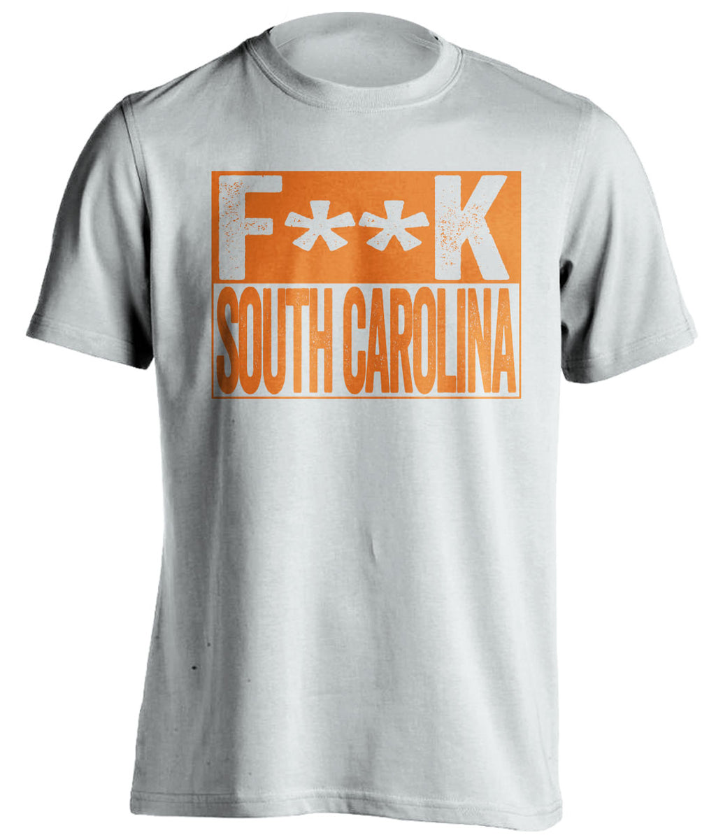 fuck south carolina censored white shirt for clemson tigers fans haters gameday tee