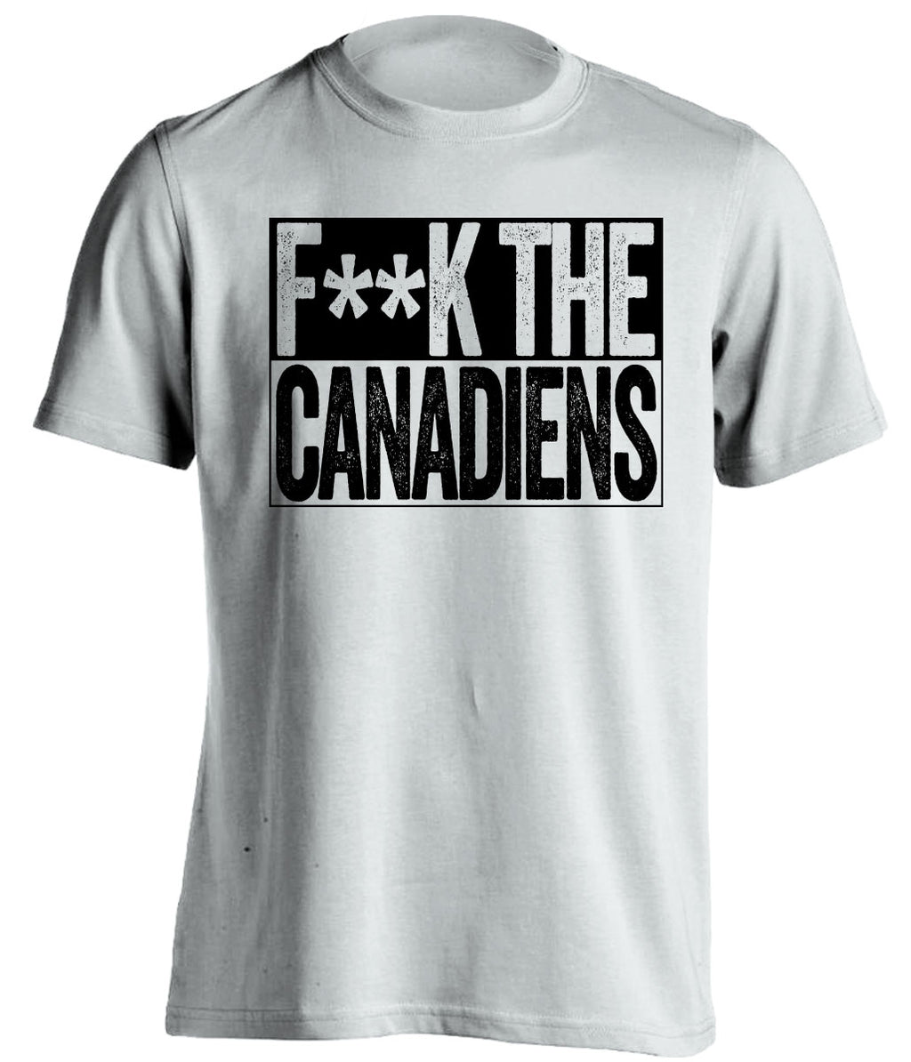 Fuck the Canadiens censored Haters white Tee for a Boston Bruins Fan Shirt by Beef Shirts