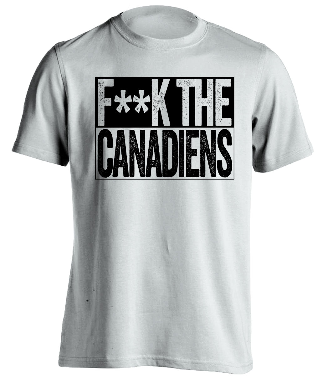 Fuck the Canadiens censored Haters white Tee for a Boston Bruins Fan Shirt by Beef Shirts