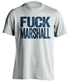 fuck marshall herd uncensored white tshirt for wvu west virginia mountaineers fan rivalry game