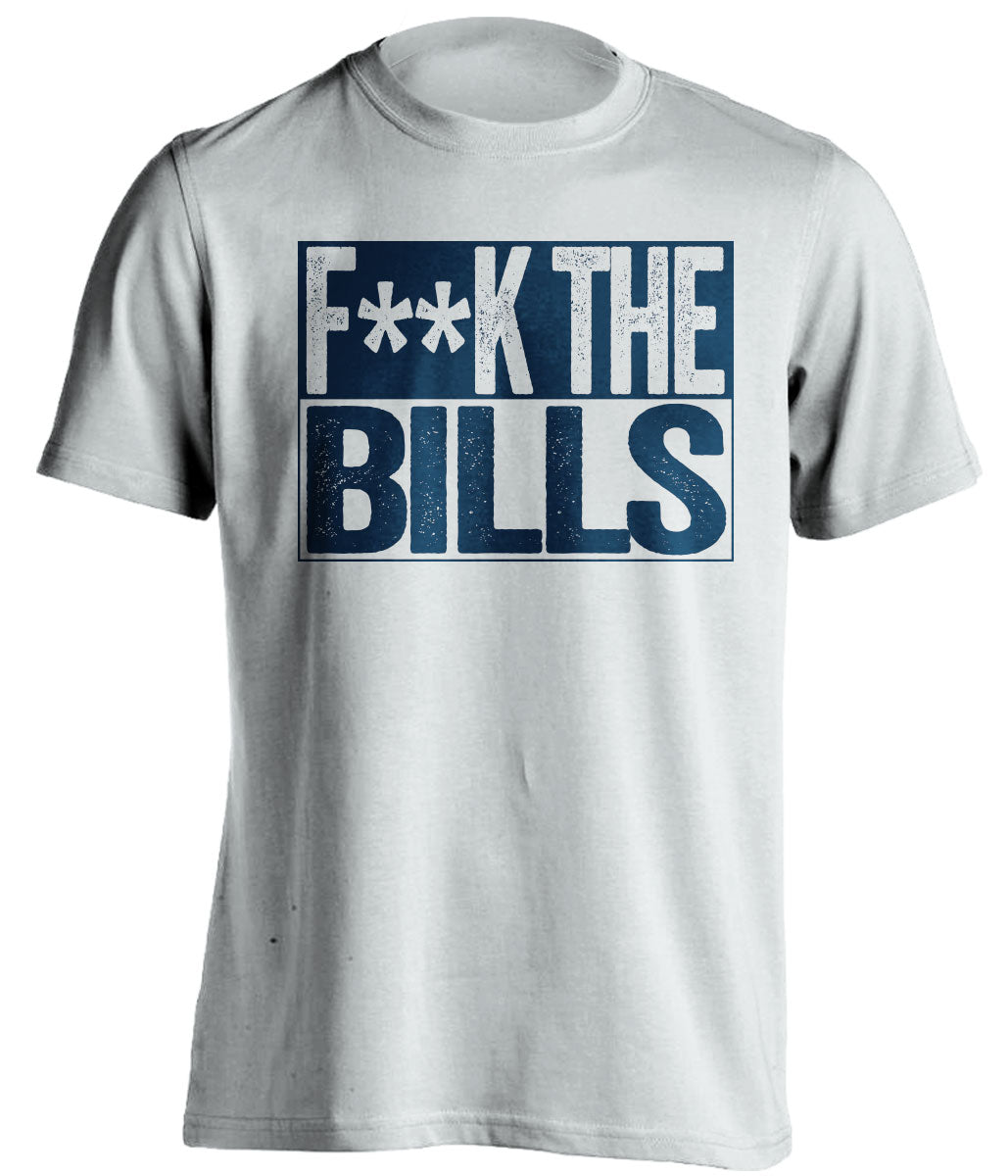 Fuck the Bills censored Haters white Tee for a New England Patriots Fan Shirt by Beef Shirts