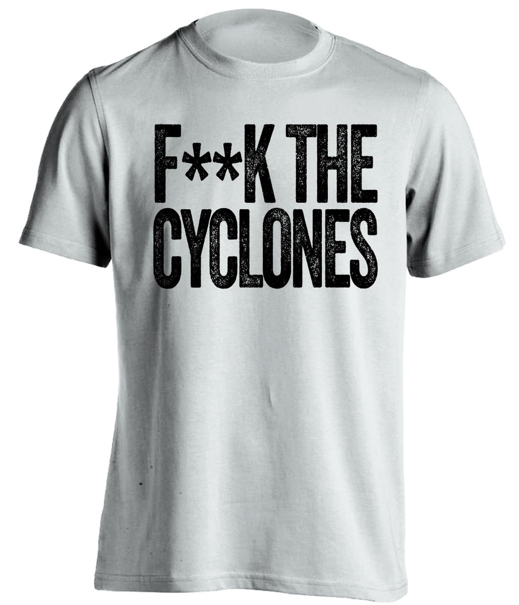 fuck the cyclones iowa hawkeyes fan white tshirt censored