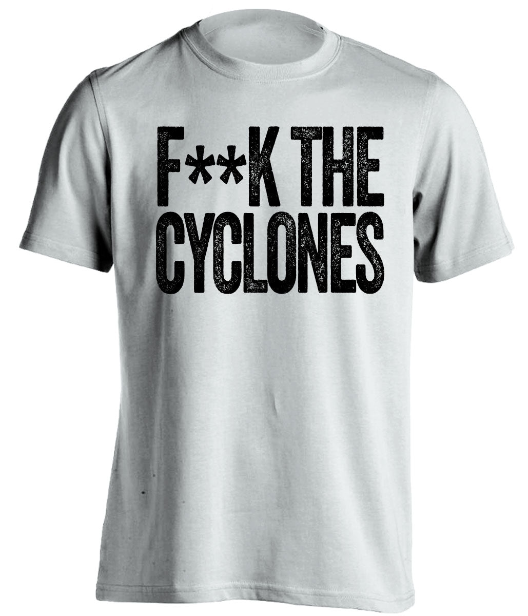fuck the cyclones iowa hawkeyes fan white tshirt censored