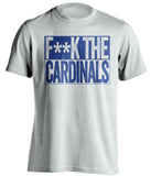 F**K THE CARDINALS chicago cubs blue tshirtfuck the cardinals chicago cubs fan censored white shirt