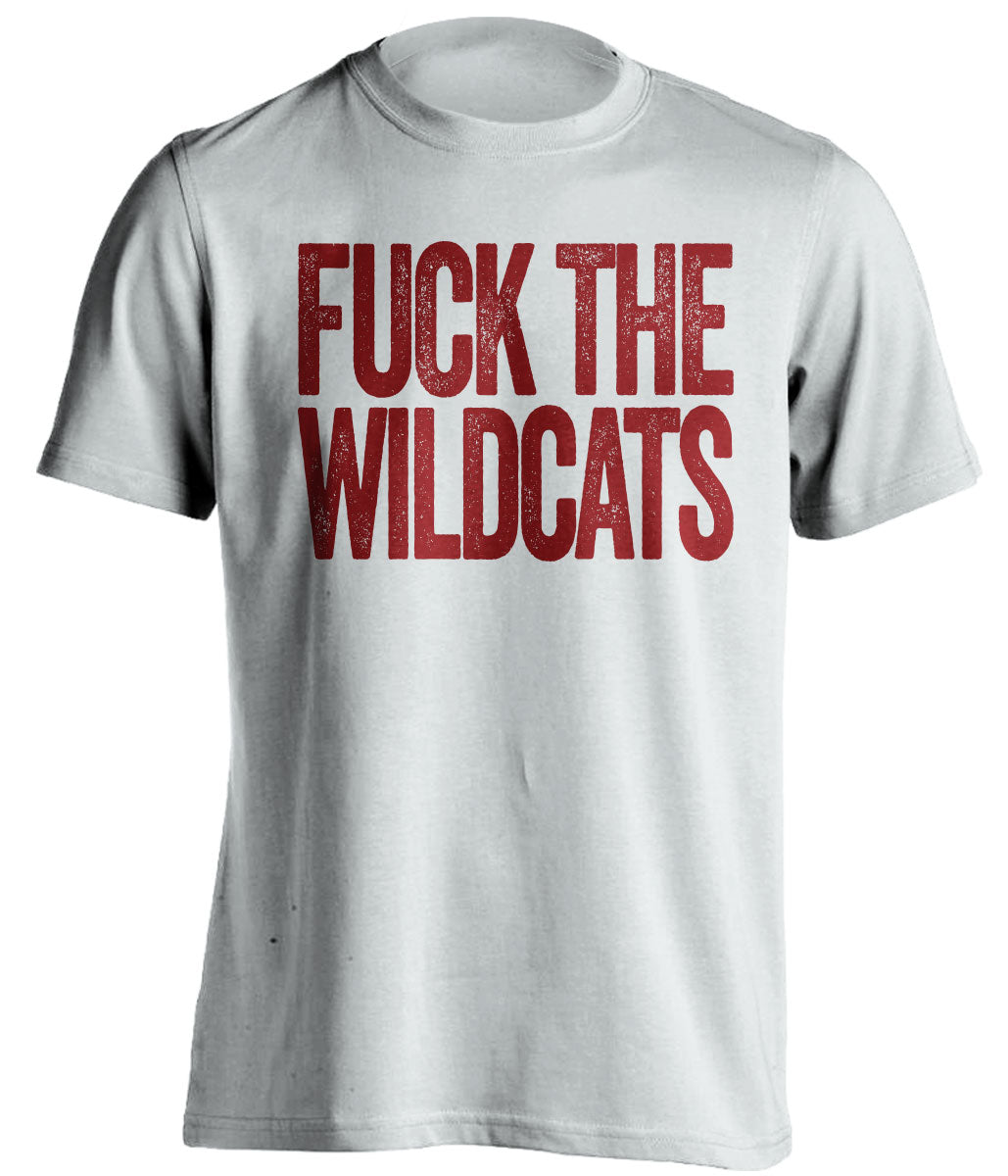 fuck the wildcats asu arizona state sun devils white tshirt uncensored
