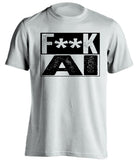 white tshirt that says fuck AI in bold font