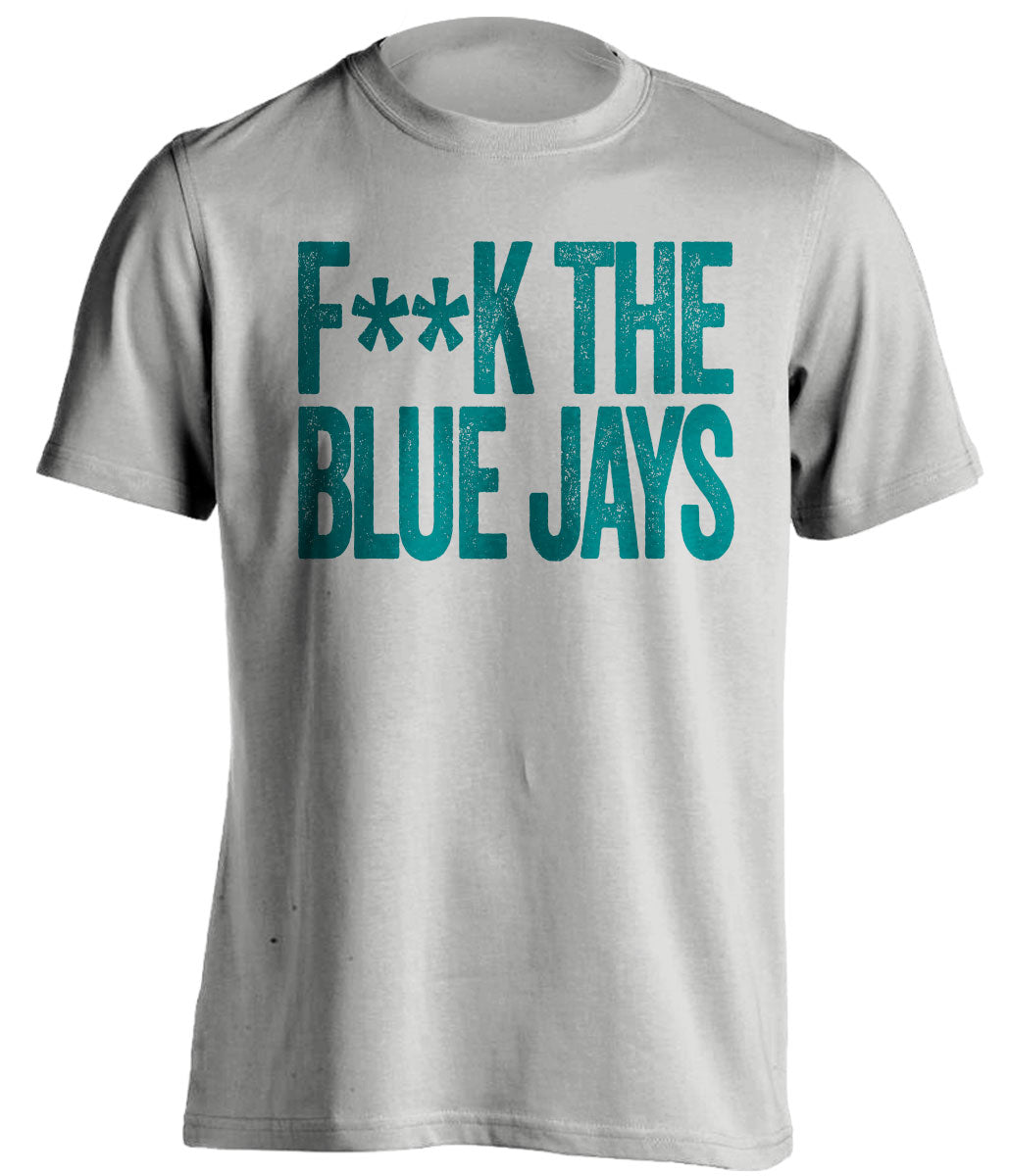 fuck the blue jays censored grey tshirt for seattle mariner fans haters tee