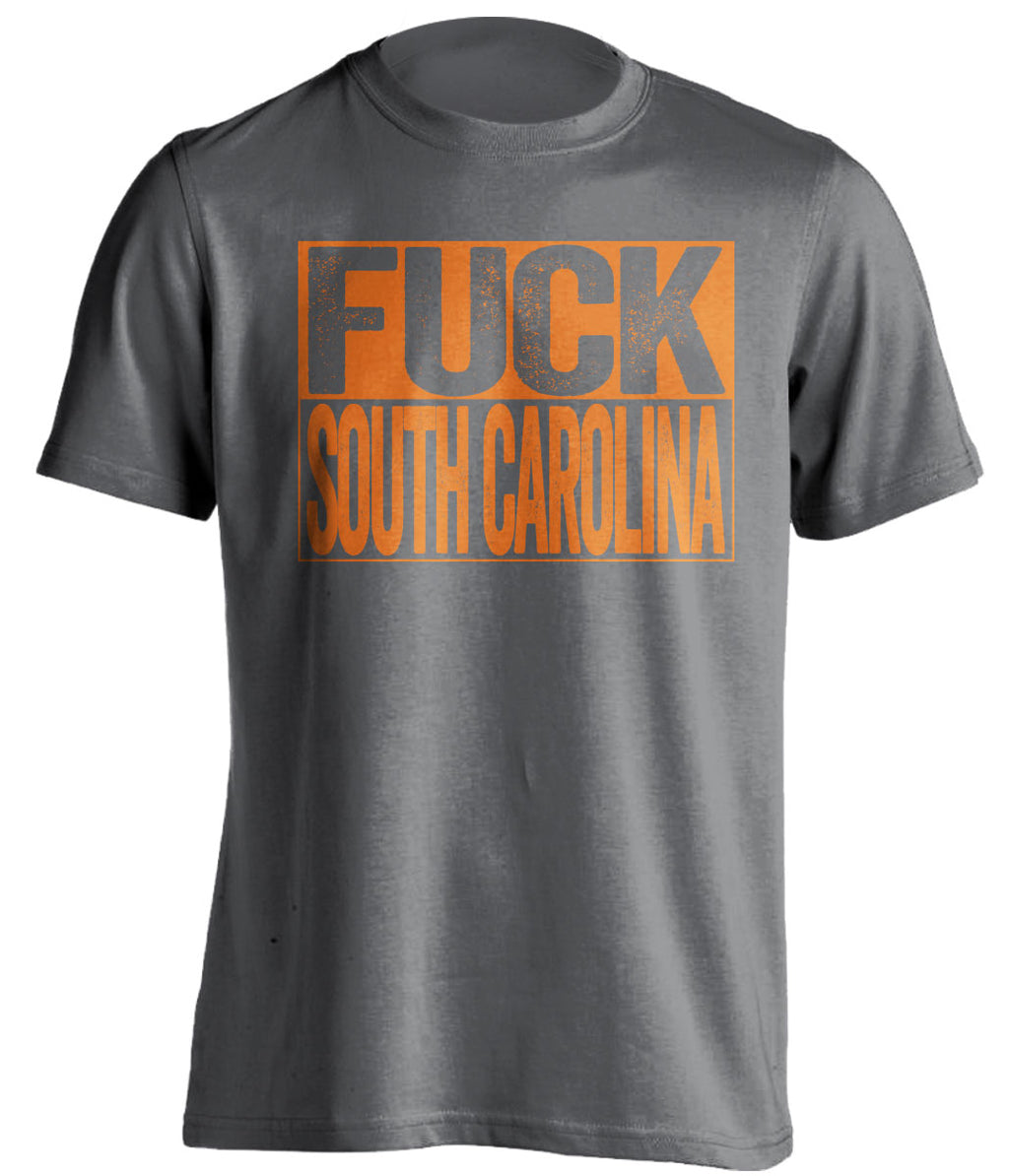 fuck south carolina uncensored grey shirt for clemson tigers fans haters gameday tee