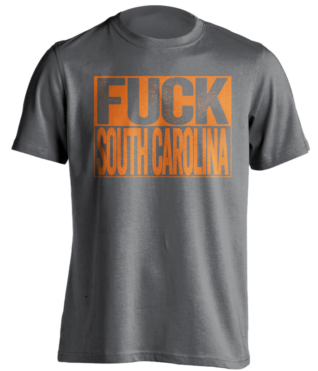 fuck south carolina uncensored grey shirt for clemson tigers fans haters gameday tee