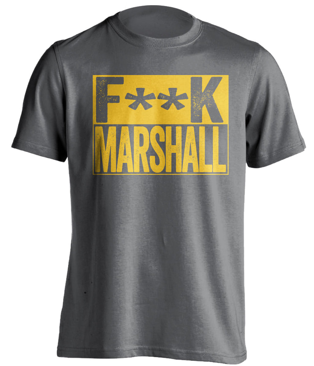 fuck marshall herd censored grey shirt for wvu west virginia mountaineers fan rivalry game