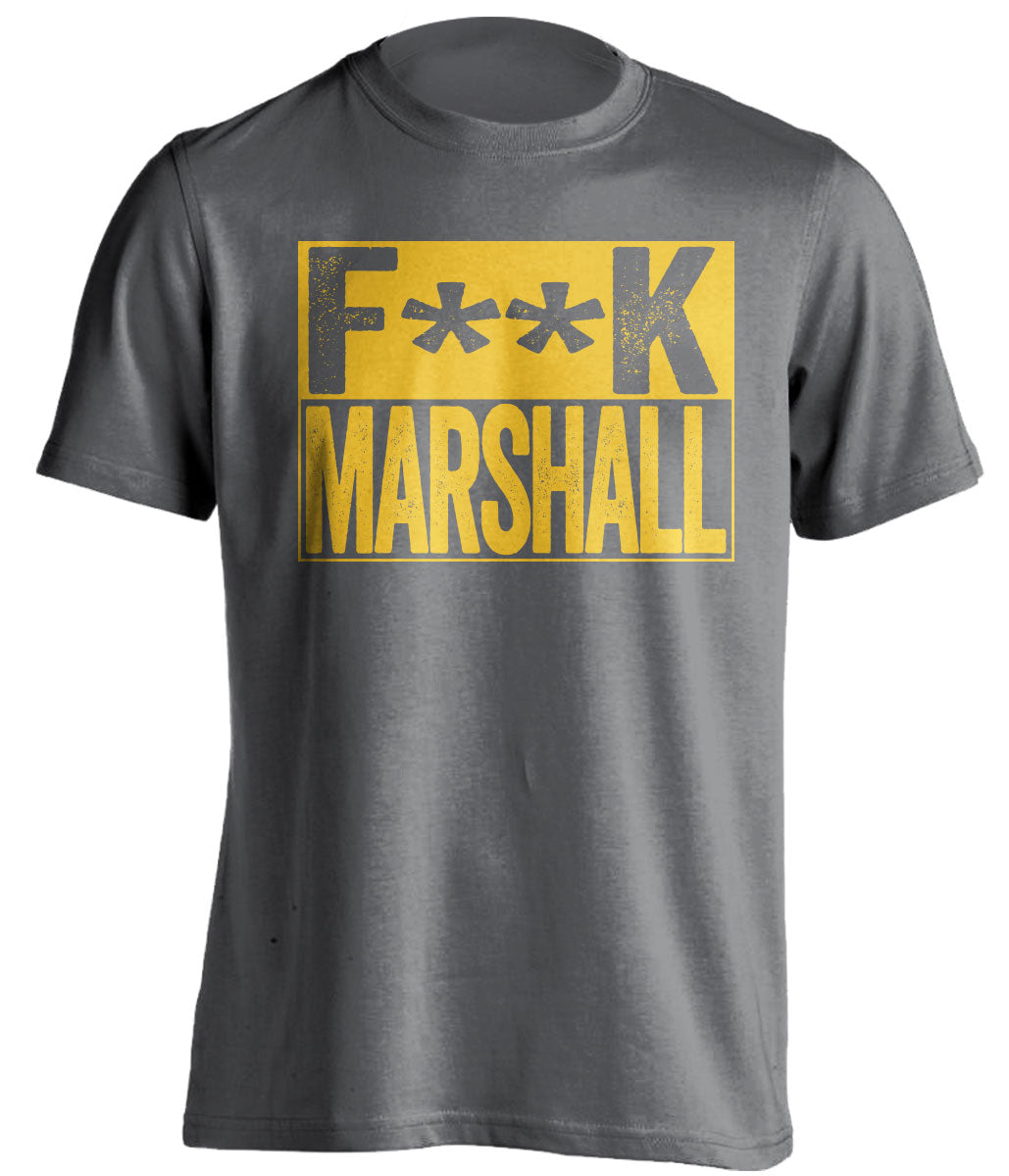 fuck marshall herd censored grey shirt for wvu west virginia mountaineers fan rivalry game