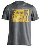 fuck marshall herd censored grey shirt for wvu west virginia mountaineers fan rivalry game