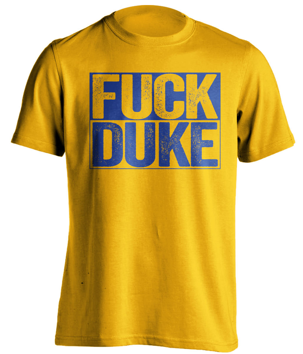 Fuck Duke Uncensored gold Haters Tee for Pitt Panthers Fans Shirt by Beef Shirts