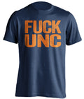 fuck unc virginia cavaliers fan blue tshirt uncensored