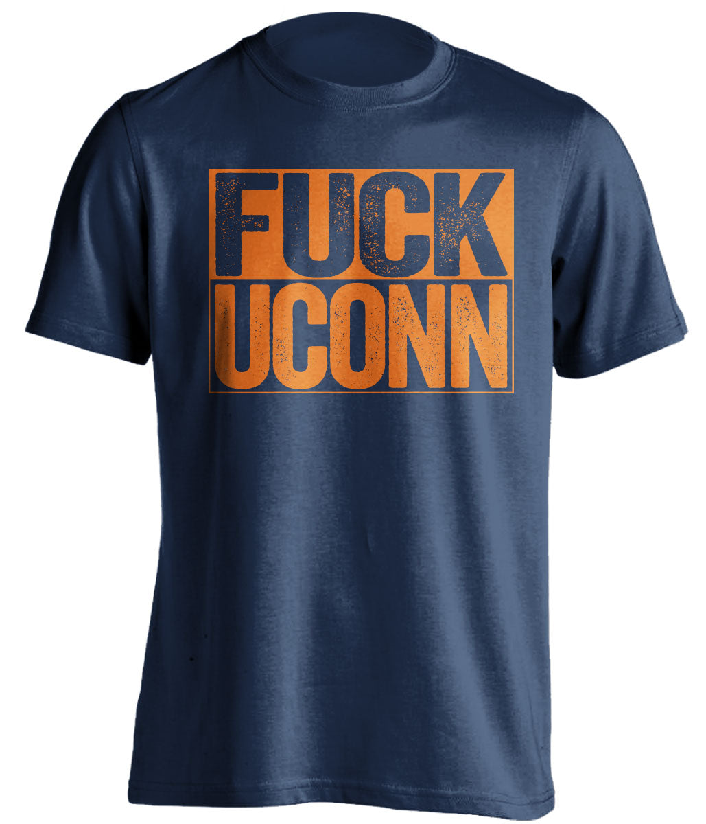 Fuck UConn Uncensored blue Shirt for Syracuse Orange Fans Shirt by Beef Shirts