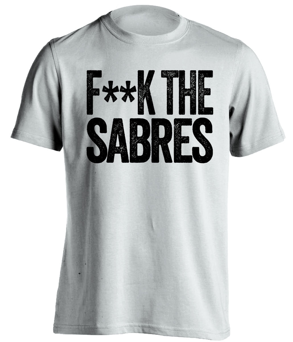 Fuck the Sabres censored Haters Black and white statement tee for a Boston Bruins Fan Shirt by Beef Shirts