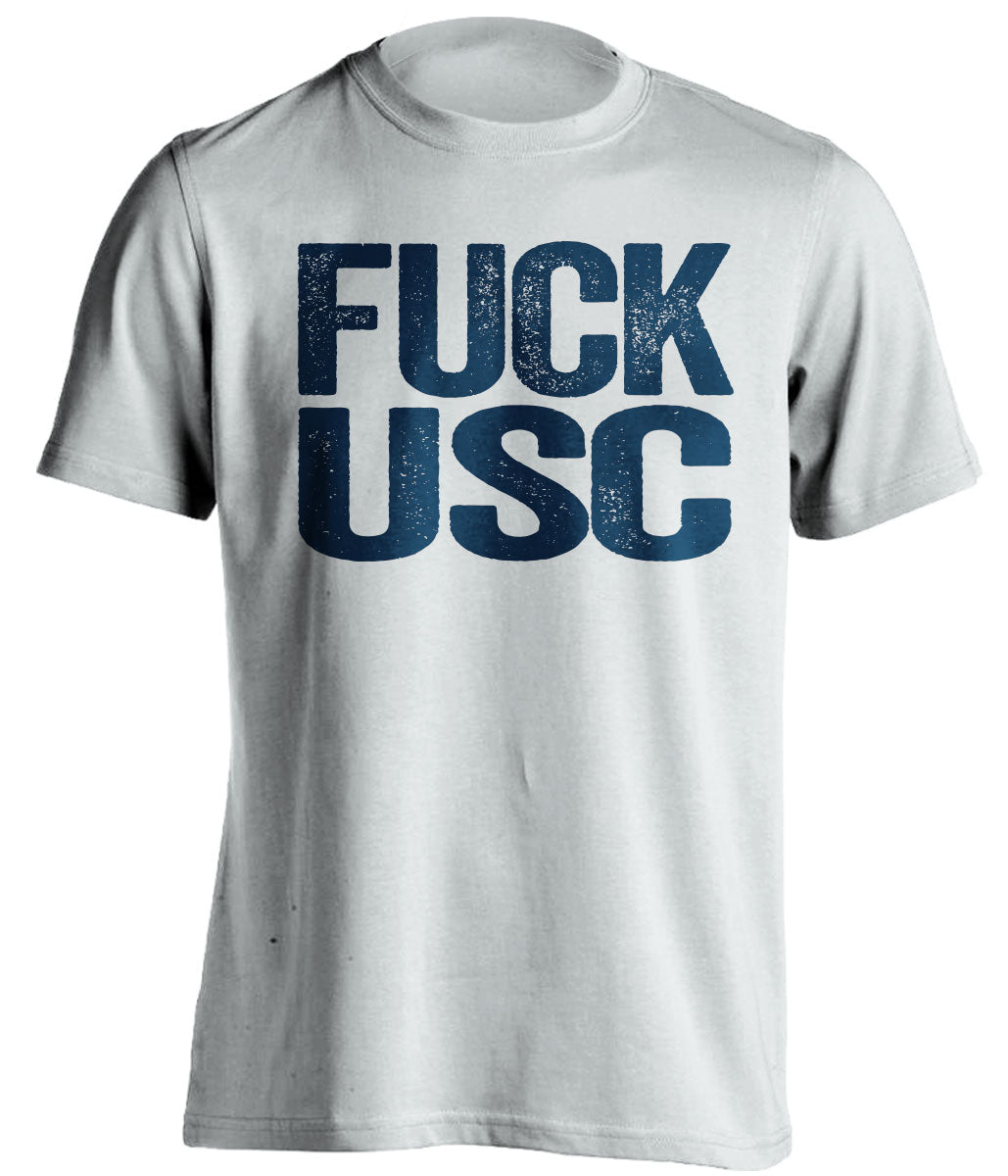 FUCK USC - Notre Dame Fighting Irish Fan T-Shirt - Text Design - Beef Shirts