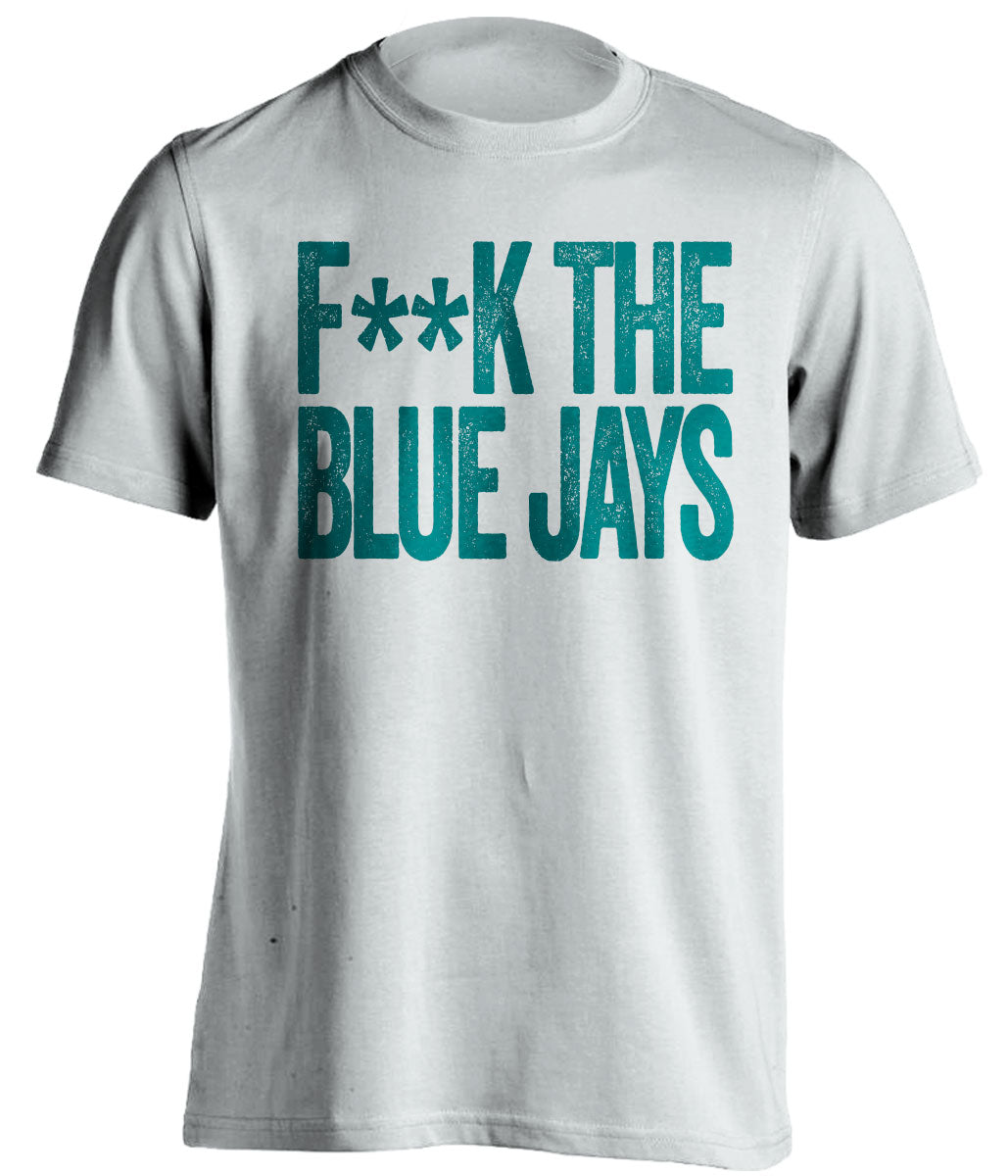fuck the blue jays censored white tshirt for seattle mariner fans haters tee