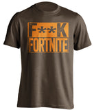 pubg brown shirt fuck fortnite orange text censored