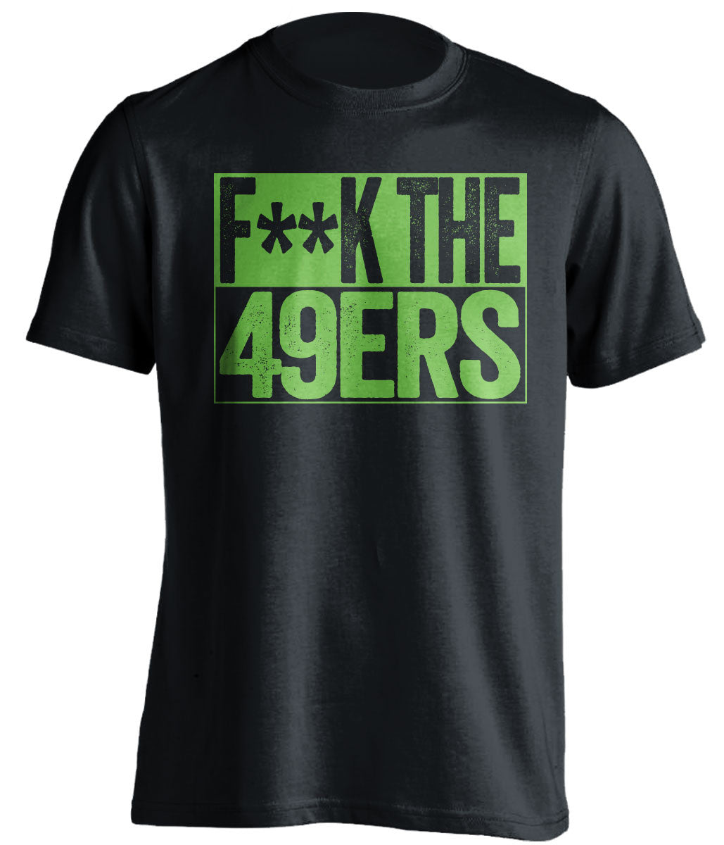f**k the 49ers seattle seahawks black shirt