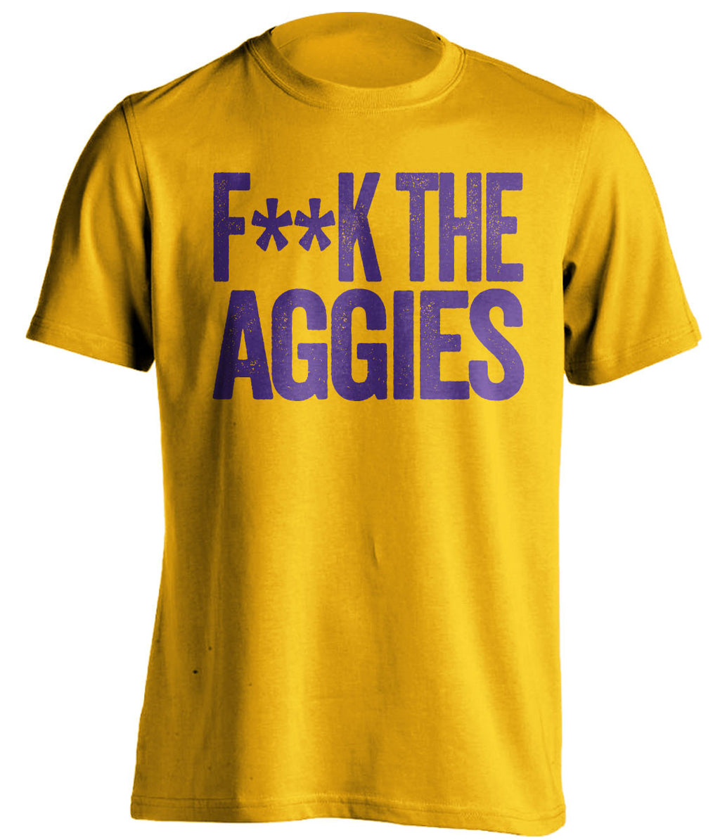 f**k the aggies lsu tigers gold tshirt