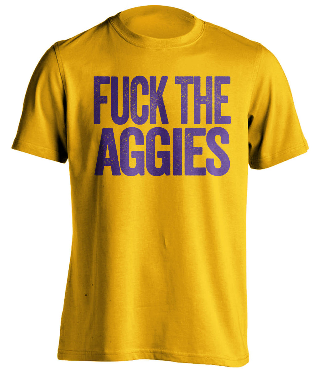 fuck the aggies lsu tigers gold tshirt