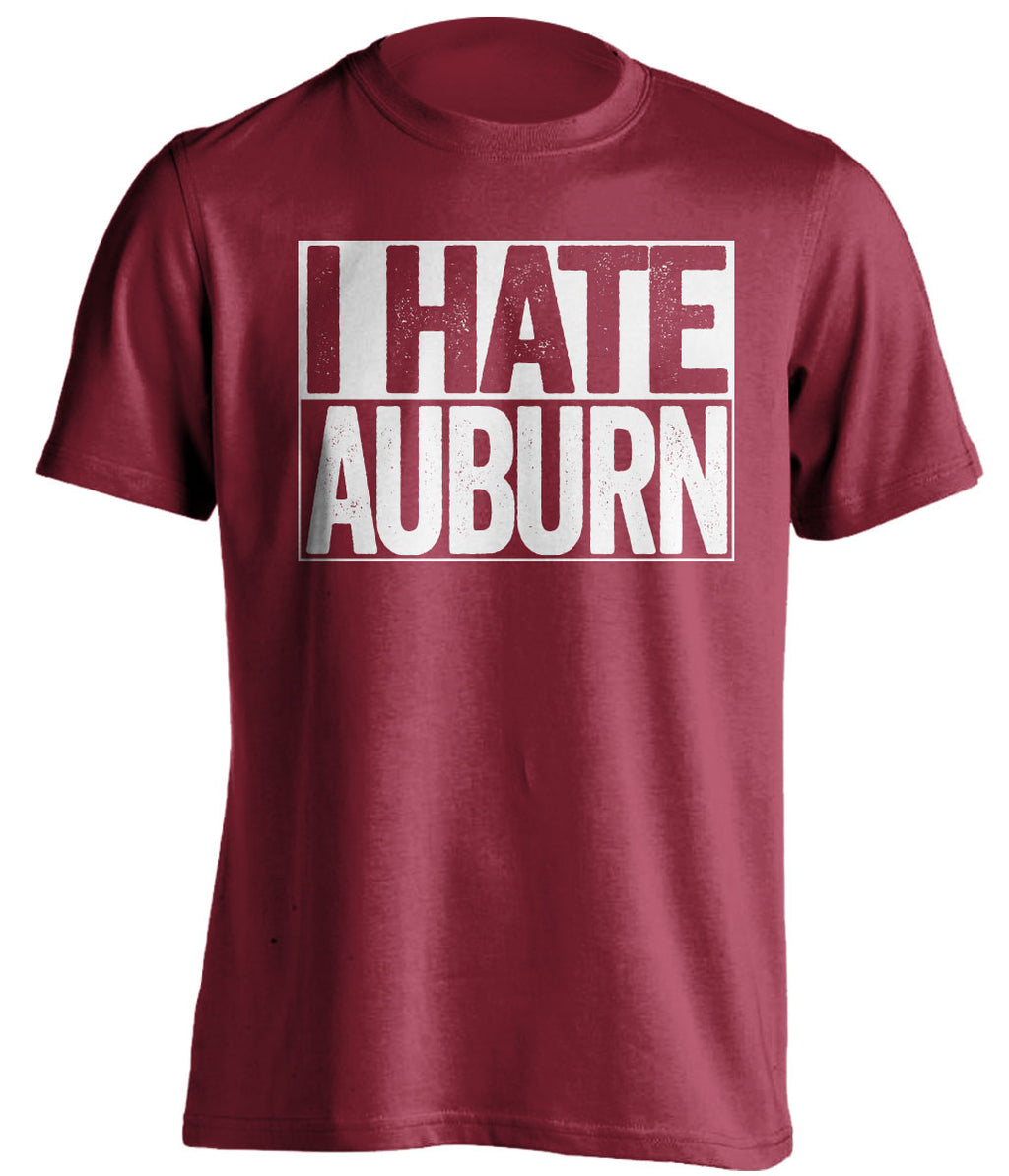 i hate auburn alabama crimson tide red shirt