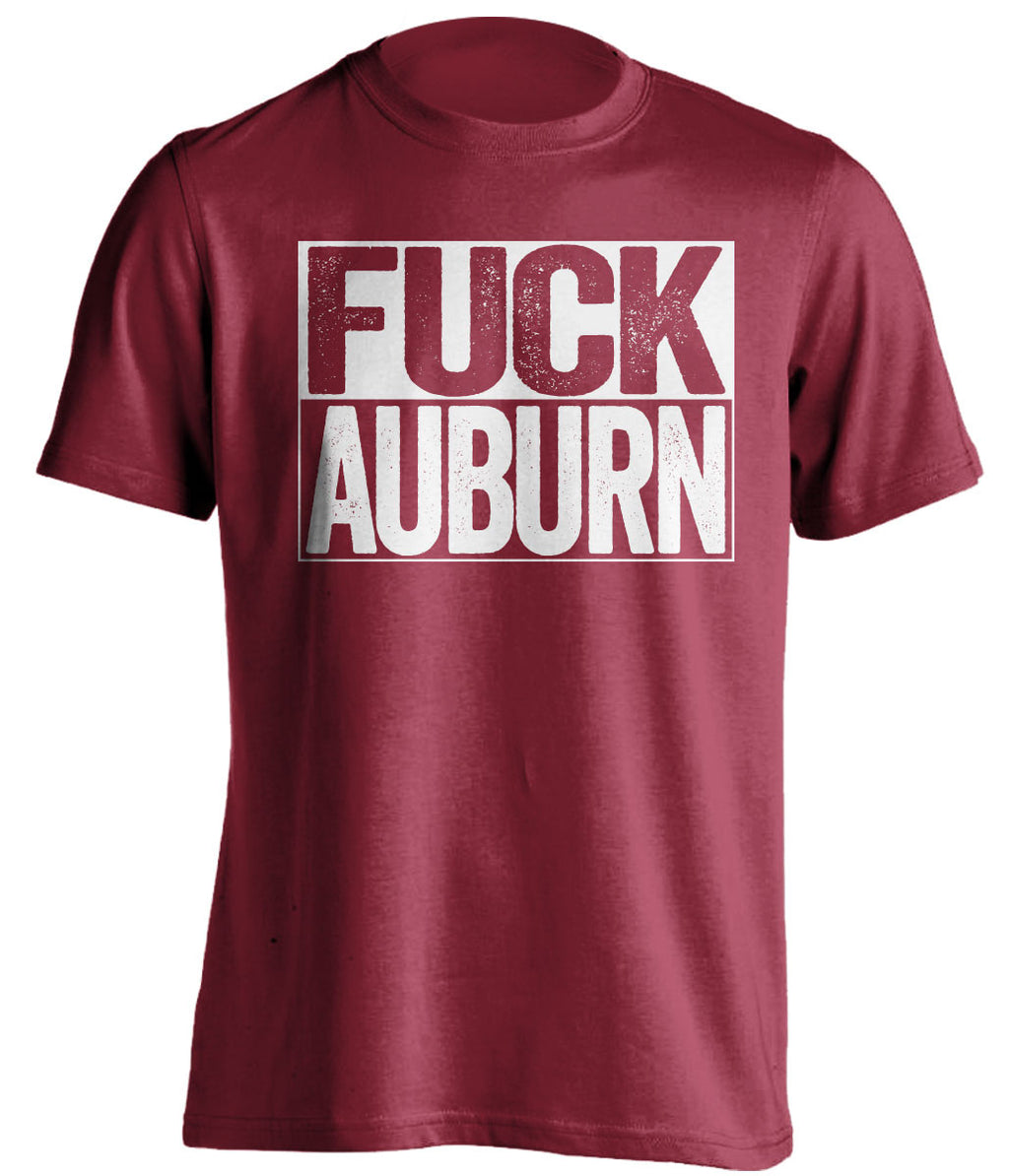 fuck auburn alabama crimson tide red shirt