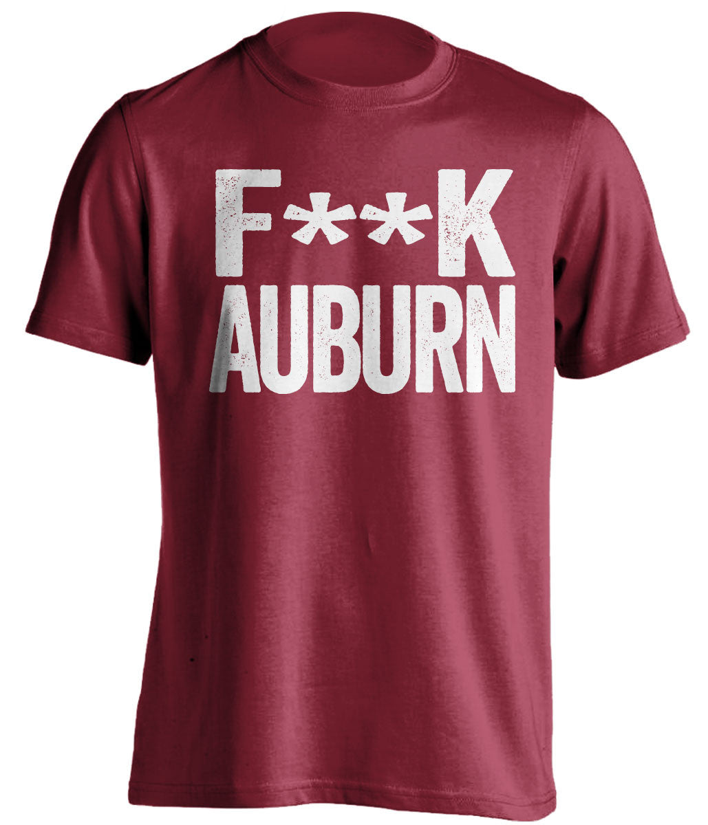 f*ck auburn alabama crimson tide red tshirt