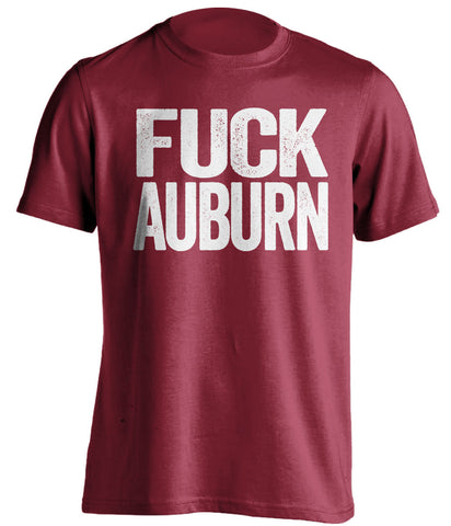 fuck auburn alabama crimson tide red tshirt