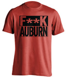 f*ck auburn georgia bulldogs red shirt