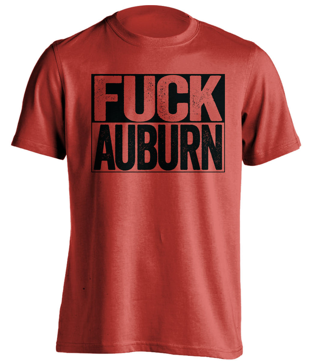 fuck auburn georgia bulldogs red shirt