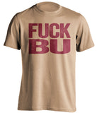 fuck bu boston college eagles gold tshirt