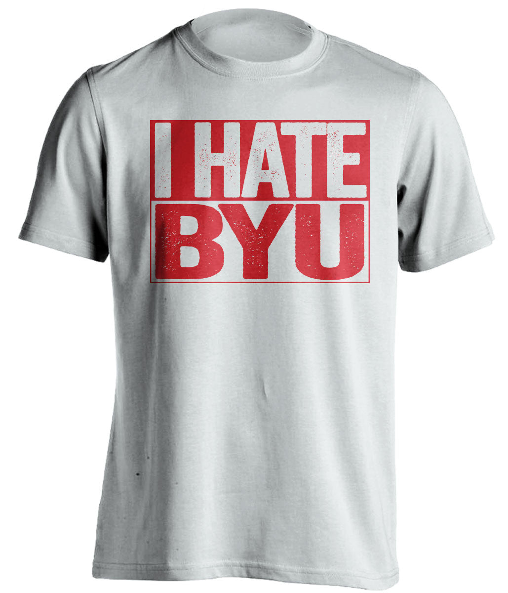 i hate byu utah utes white shirt
