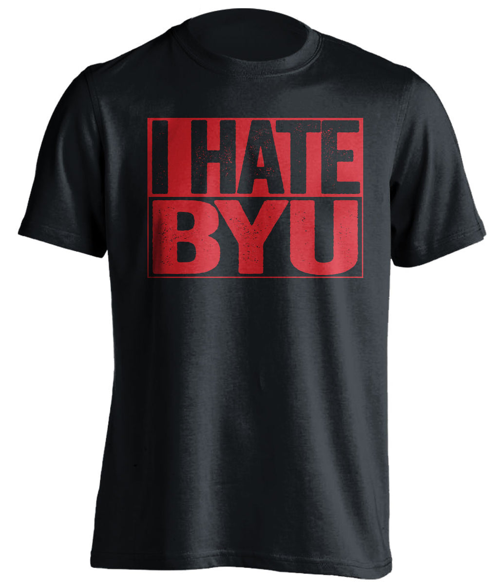 i hate byu utah utes black shirt