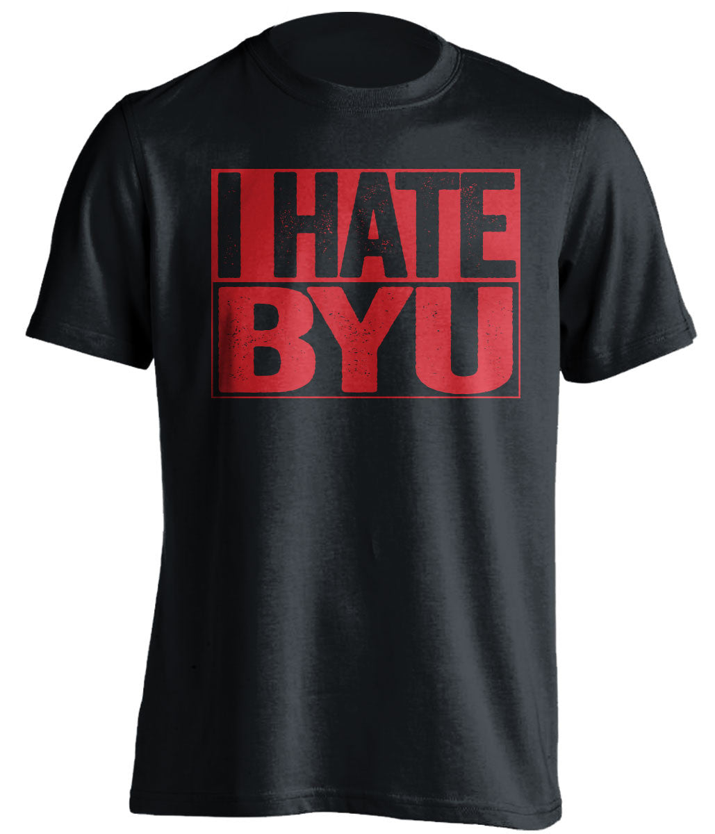 i hate byu utah utes black shirt