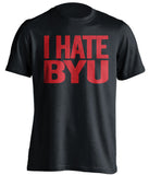 i hate byu utah utes black tshirt