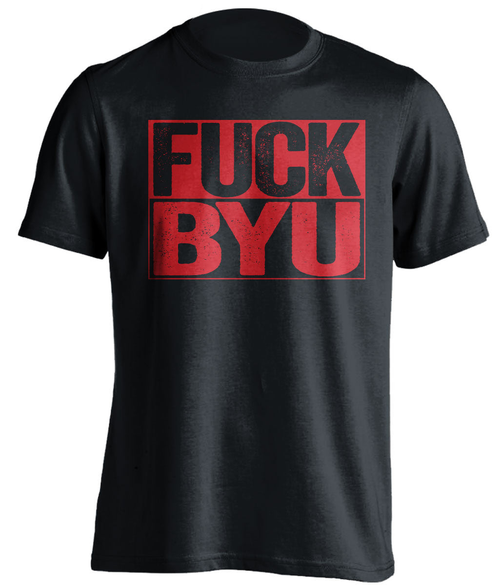 FUCK BYU University of Utah Utes black TShirt