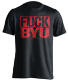 FUCK BYU University of Utah Utes black TShirt