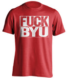 FUCK BYU University of Utah Utes red TShirt