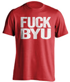 FUCK BYU University of Utah Utes red Shirt