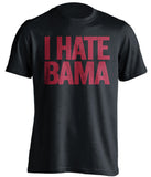 I Hate Bama Arkansas Razorbacks black Shirt