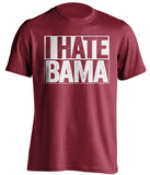 I Hate Bama Arkansas Razorbacks red TShirt