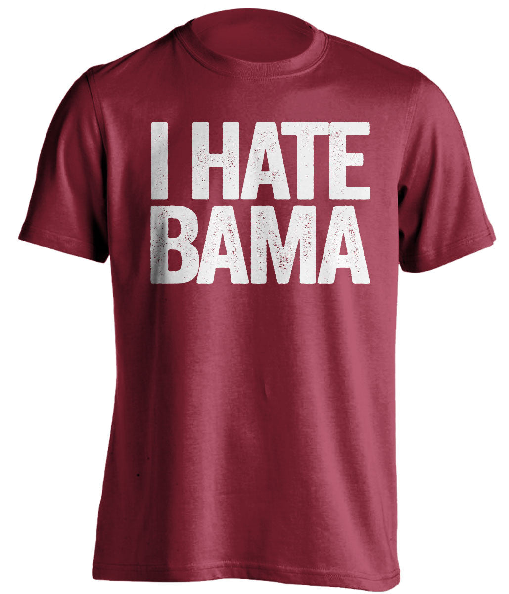 I Hate Bama Arkansas Razorbacks red Shirt