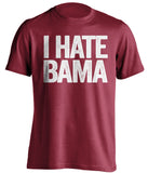 I Hate Bama Arkansas Razorbacks red Shirt